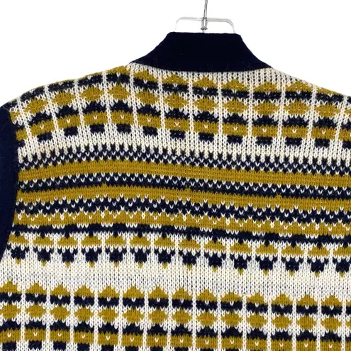 Bradley Knitwear Vintage 1960s Fair Isle Cardigan Sweater Vest Size M