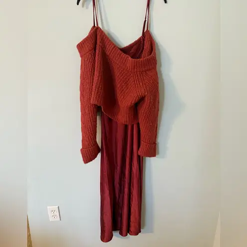 Anthropologie Mare Mare Layered Sweater Slip Dress | Size Large
