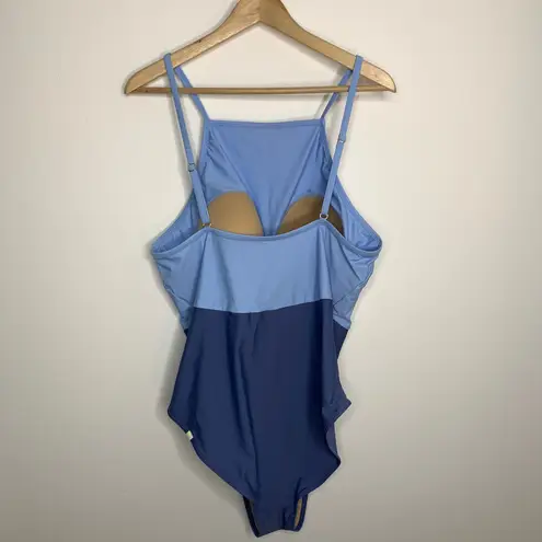 Summersalt The Wave Sky Blue Mountain One Piece Swim Womens 16