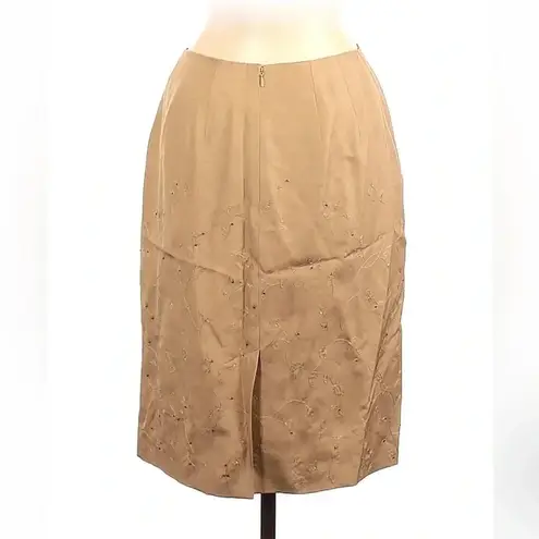 Dana Buchman | Wool Silk Skirt Beaded, Embroidered & Sequin Accents Size 6