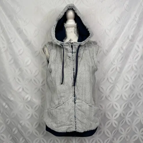 Antigua Rant Faux Fur Golf Activewear Vest Hoodie Size L