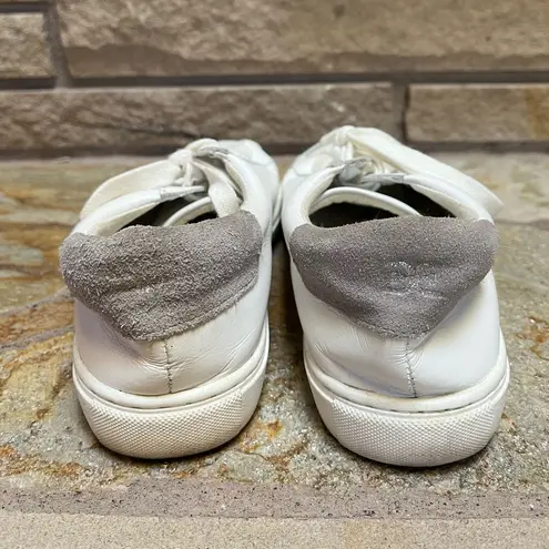 Sam Edelman  Women's Lupita Lace Up Sneakers White Leather 8