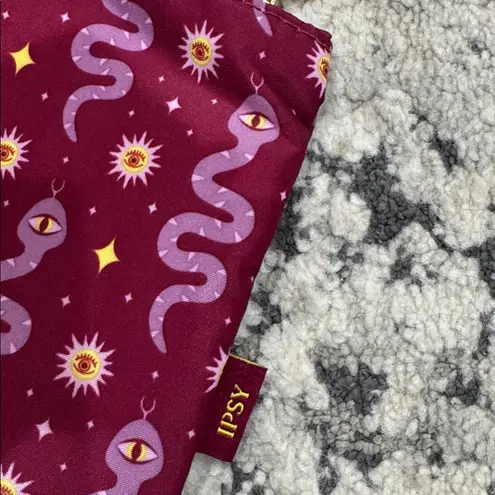 Ipsy Berry Evil Eye Glam Cosmetic Bag