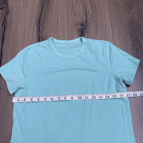 Lululemon  Classic-Fit Cotton-Blend T-Shirt Wild Mint Size 2 Short Sleeve Tee