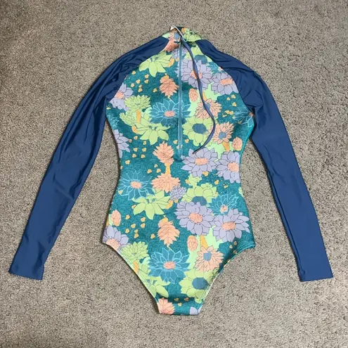 Seea Gaviotas Surf Suit Mirage Floral Medium Blue