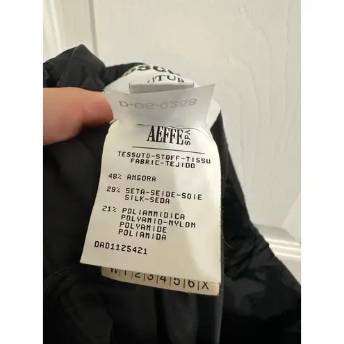 Moschino Couture vintage women's wool silk multi print plaid leaves skirt 10