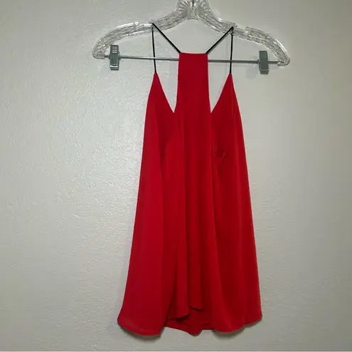 Anna Grace Red Tank Top women’s small office preppy career bold bold resort