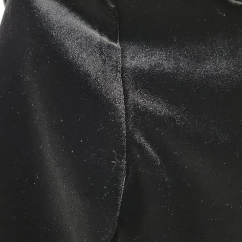 Joseph Ribkoff Womens Veston/Jacket Size 8 Black Velvet Ruffles Crop Long Sleeve