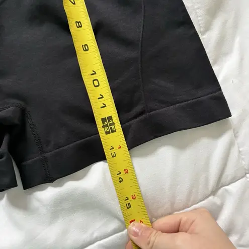 Womens Size Large High Waisted Seamless Black Shorts Activewear Nylon Spandex