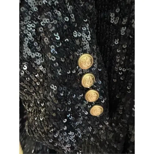 Generation Love Avery Sequin Blazer in Navy Size M