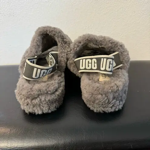 UGG Fluff Yeah Slide Grey Slip on Sandal