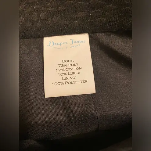 Draper James Women's Black Jacquard Scallop Skirt Size Large U672