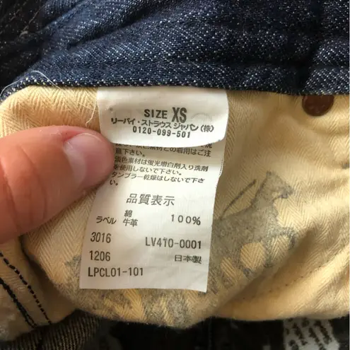 Levi’s Lady Style Blue Denim Suspender Skirt Size XS