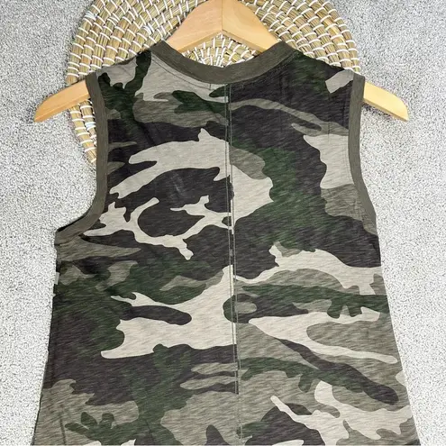 ATM Anthony Thomas Melillo Slub Jersey Tank Dress Camo Pima Cotton Size XSP Green