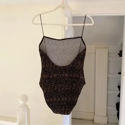 TOTEME One Piece Smocked Swimsuit in Tortoise Size XL Retail $270