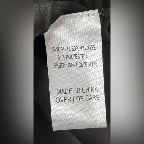 StitchFix / Fortune & Ivy sleeveless black maxi dress with pleated skirt; 1X