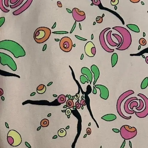 Tibi Quirky Fun Y2K Boho “Dancing Women” Print Pants – Novelty Graphic (Size 4)