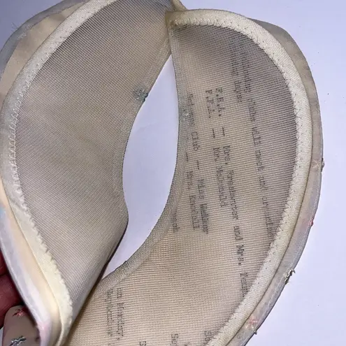 Vintage Embroidered Floral Cream Collar 1930s 1920s