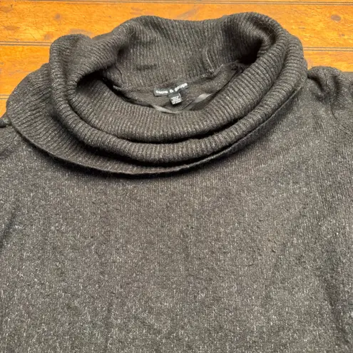 Cable & Gauge Women's Charcoal Gray Cowl Neck Tunic Sweater XL