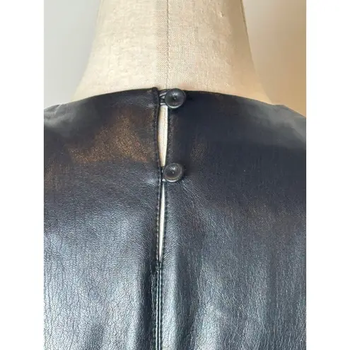 Nanushka Dress Women Large Black Faux Leather Layan Mini NWT Whimsigoth Goth