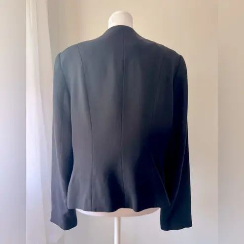 Laura Ashley Vintage Y2K Black Floral Embroidered Single Breasted Blazer