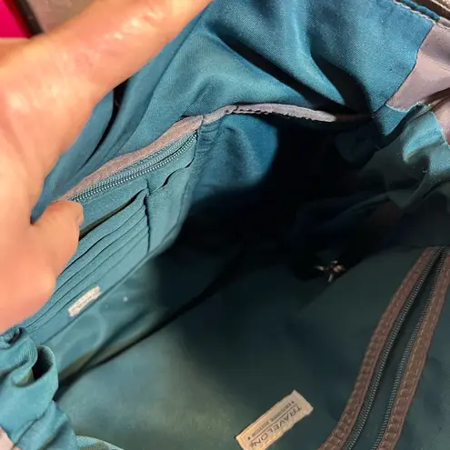 Travelon Gray Crossbody Bag with Multiple Zippered Compartments