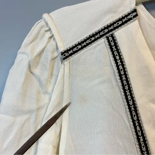 Ba&sh Alma Dress Embroidered Mini Dress in Ecru w/ 3/4 Sleeves Sz XS/ US 2 NWT