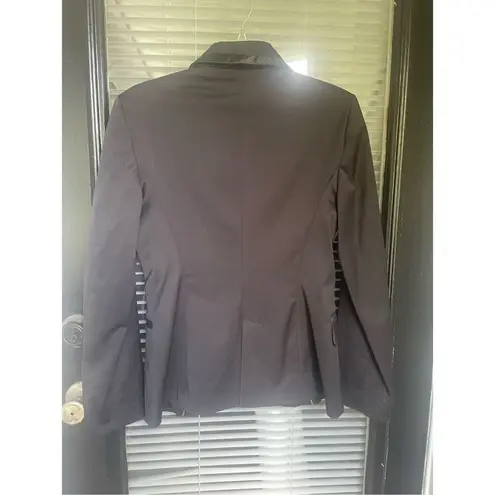 ZARA  Basic Basic Satin Lapel Long Sleeve Blazer Jacket Black Size L