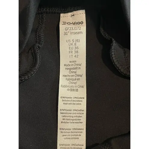 G4Free Wide Leg Business Pants Womens Size S (6) Black Pocketed Ponte Stretch