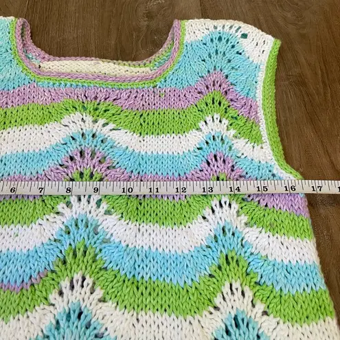 Handmade Pastel Colored Knit Sweater Vest ~ Size XS