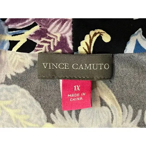 Vince Camuto Maxi Dress Womens 1X Sleeveless Floral V-Neck Pullover Used