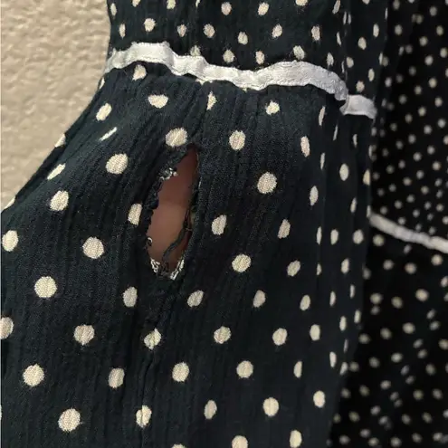 Cathy Daniels Vintage Tiered Boho Polka Dot Maxi Skirt XL