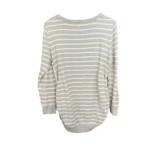 Motherhood Maternity Beige and White Striped Long Sleeve Sweater Size XL