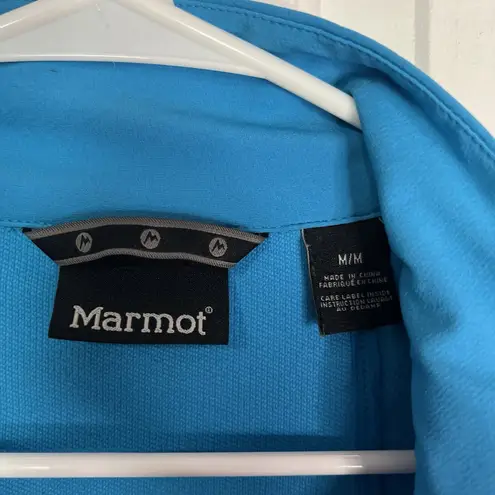 Marmot M3 Softshell Women’s Tempo Light Blue Jacket Sz M Water Repel Breathable