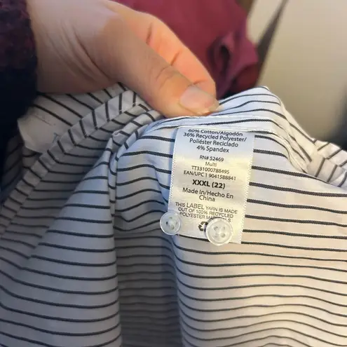 Time And Tru Nwt  Black Striped Classic Button Down Shirt - Image 4