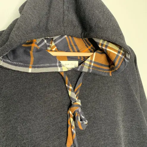 90s Grunge Style Hoodie With Flannel L Black Size L