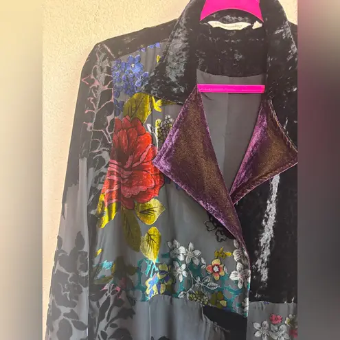 Soft Surroundings Lisette Floral Velvet Burnout Chiffon Tunic Length Jacket M - Image 5