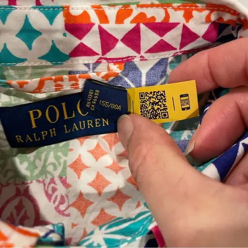 Polo Ralph Lauren quilted pattern cotton lightweight multicolored jacket XS 😍 Pink