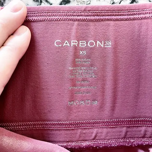 Carbon38 High Rise 7/8 Legging in Takara Shine Red Size XS