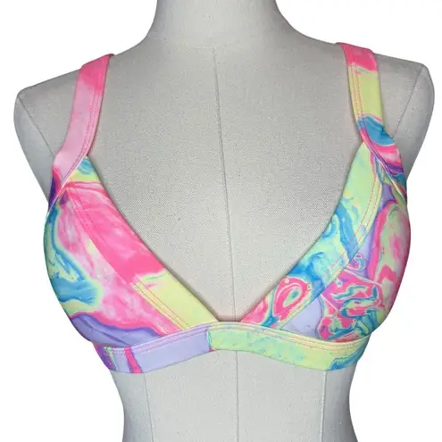 oneone kameron top Tie Dye Swim Bikini size Medium Pink