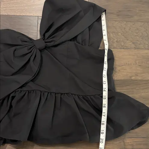 EXPRESS New With Tags  One Shoulder Statement Bow Corset Peplum Top Sz L - Image 12