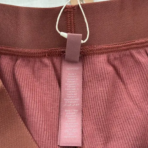 SKIMS Cotton Rib Loose Boxer in Redwood, Size X-Small