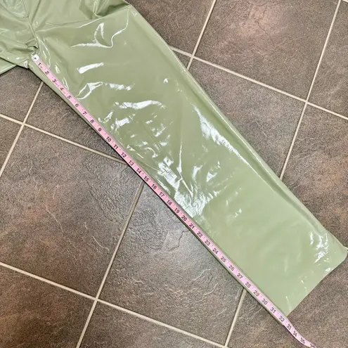 Camila Coelho NEW Revolve Cyrus Faux Patent Leather Pants Sage Green XS NWT