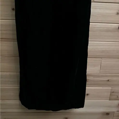 Vintage Scott McClintock Size Small Velvet Red Lace Back Maxi Prom Gown Black