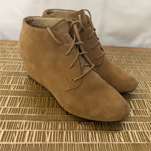 Vionic Elevated Becca Wedge Suede Ortaheel Comfort Bootie, Light Tan, US 8.5