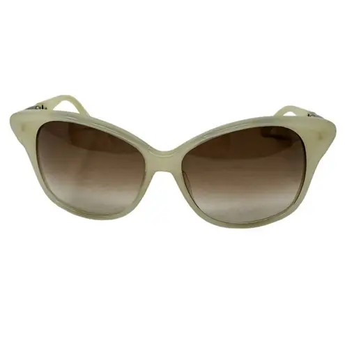Balenciaga Retro Future Cat Eye Sunglasses ivory BB logo w/ case