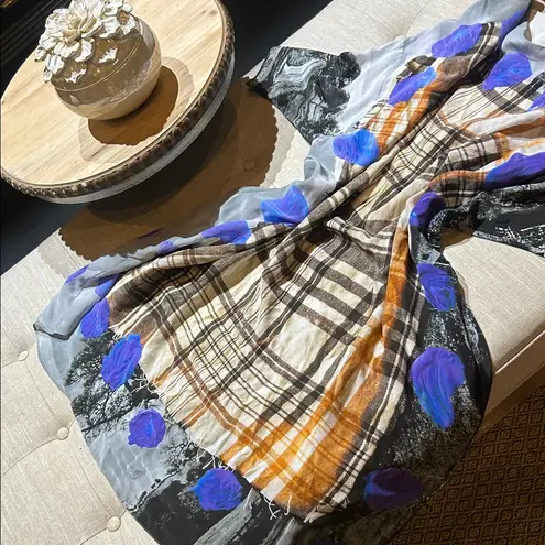 Antoni & Alison 100% Silk Digital Printed Mumu Dress Size 8 Purple