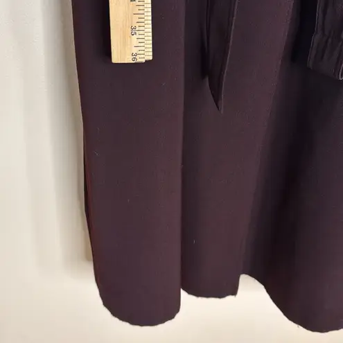 Jacqueline Ferrar Vintage Purple Trench Coat Women Size 12 Double Breasted +Belt