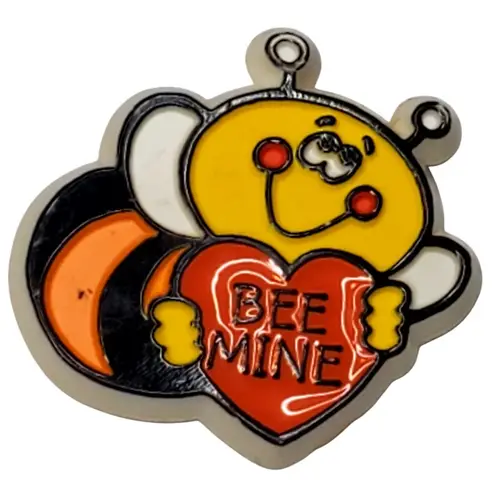 Hallmark Vintage Cards Pin Be Mine Valentines Day Bee 1.5" Brooch
