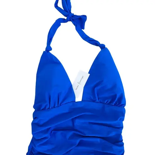 Mimi Flamingo One Piece Swimsuit Size 10 Willow Halter Blue V